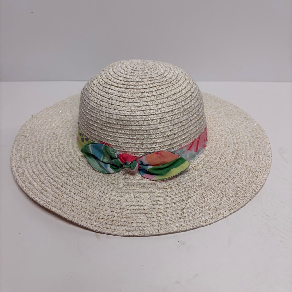 Target Girls Cream Sun Hat with Colorful Floral Band - Picture 2 of 8